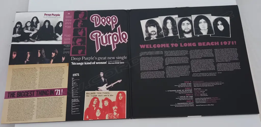 Deep Purple, Live In Long Beach 1971, (Double Album) Image 1++